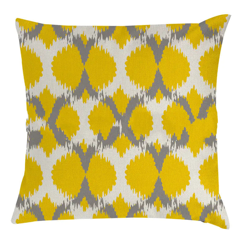 Hand-Painted Bee and Owl Linen Sofa Pillow Cases