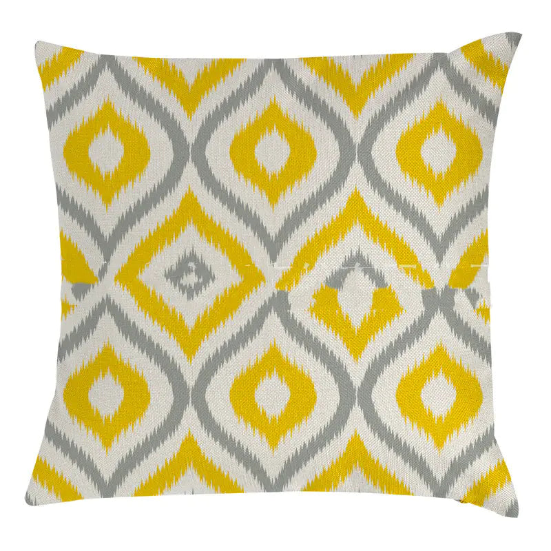 Hand-Painted Bee and Owl Linen Sofa Pillow Cases