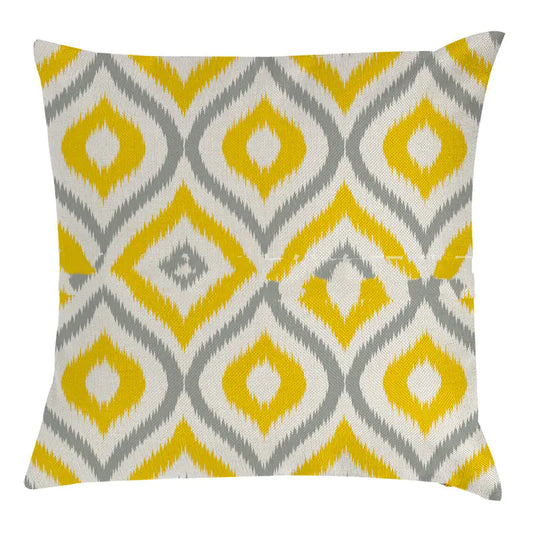 Hand-Painted Bee and Owl Linen Sofa Pillow Cases