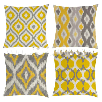 Hand-Painted Bee and Owl Linen Sofa Pillow Cases